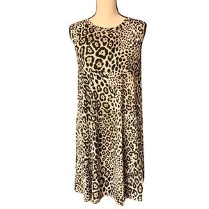 APT. 9 Women’s Cheetah Animal Print Stretchy Midi Dress Pockets M
